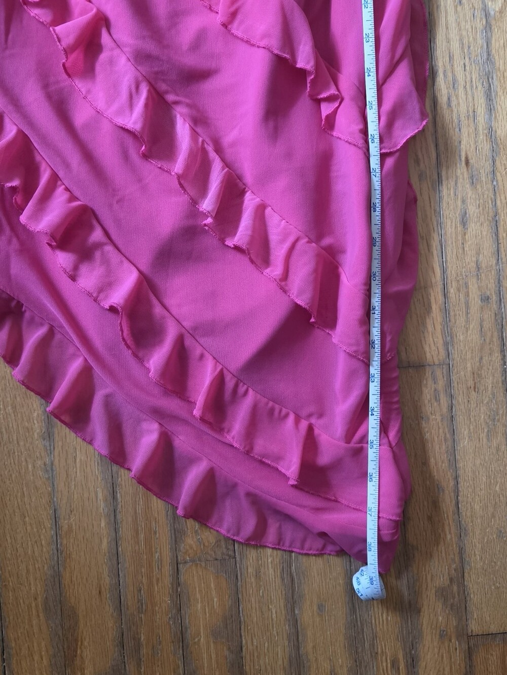 Hot Pink Ruffled Dress - Picture 4 of 7